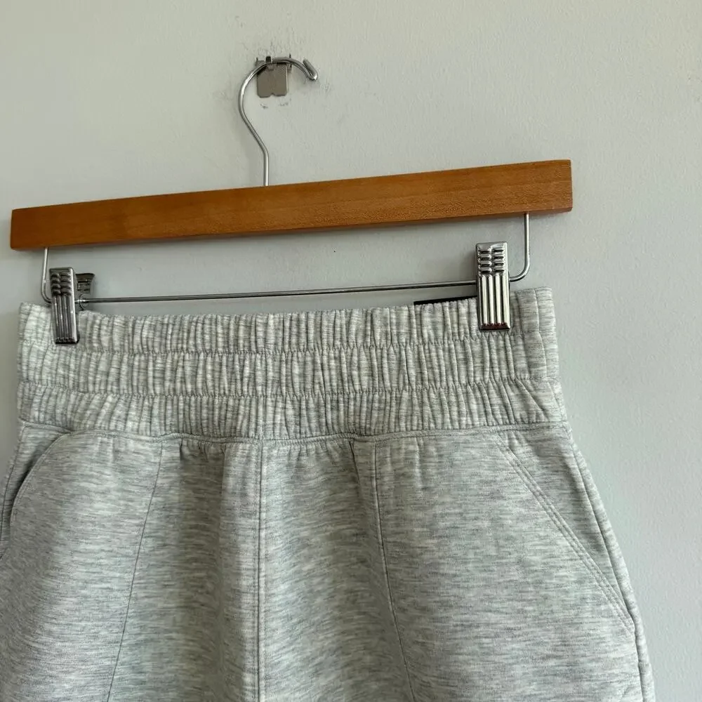 Abercrombie YPB Neo Knit Ultra Activewear Sweat Shorts Gray S NWT